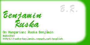 benjamin ruska business card